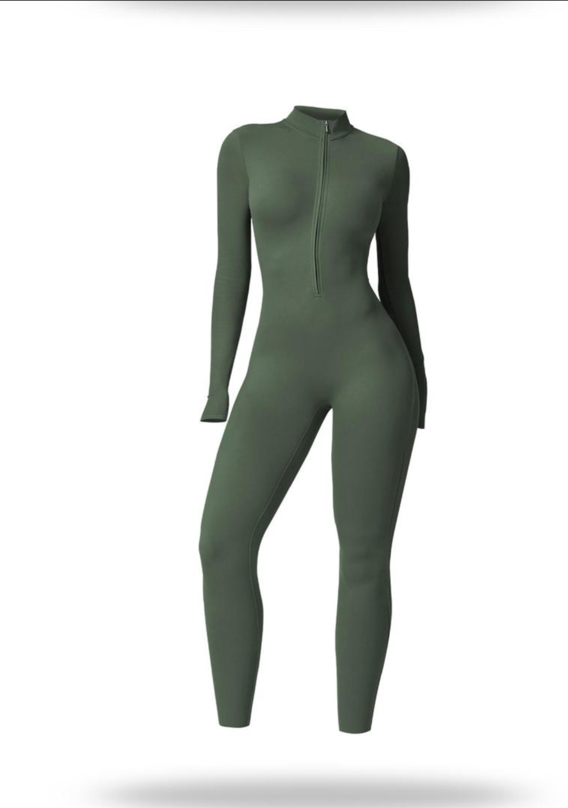 Sporty Women's Solid Color Half Zip Mock Neck Sports Jumpsuit, Casual Comfy Breathable Long Sleeve Zipper Skinny Jumpsuit for Yoga Gym Workout, Ladies Sportswear for All Seasons
