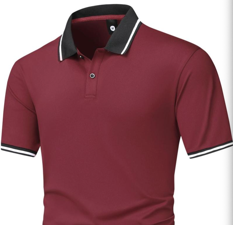 Men's Button Front Short Sleeve Polo Shirt Set of 6