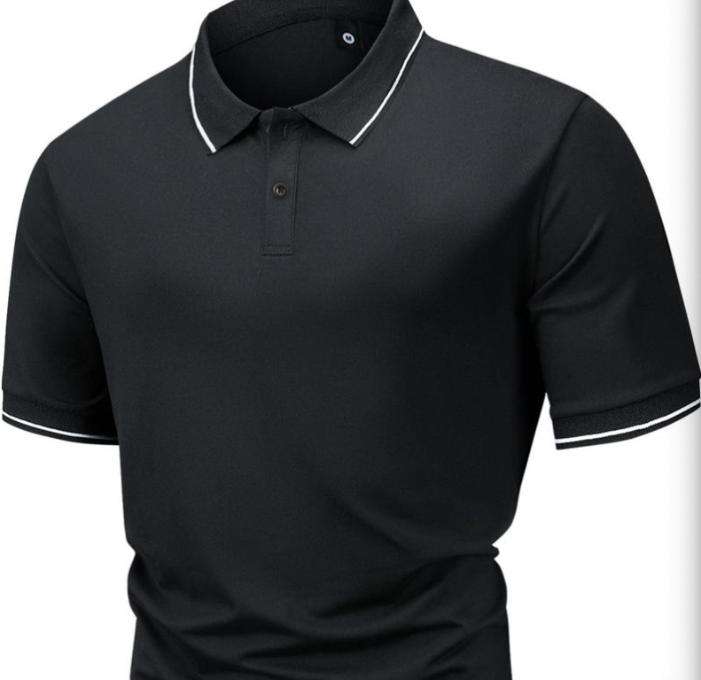 Men's Button Front Short Sleeve Polo Shirt Set of 6